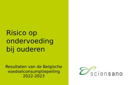 Ondervoeding in België  - voedingspeiling 2022-2023
