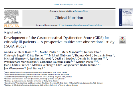 De ontwikkeling van de gastro-intestinale disfunctie score